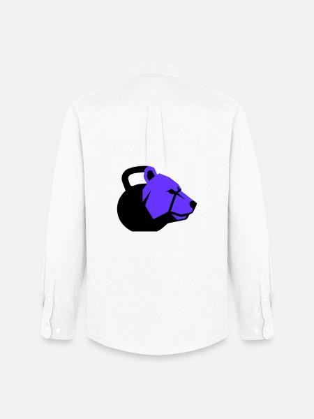 Kettlebell Bear Bear Dynamic Fitness - Men's Oxford Shirt by Stanley/Stella - white