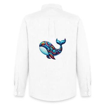 Baleine - Chemise Oxford homme Stanley/Stella - blanc - Dos - AI Model Male 185 dark (185cm)