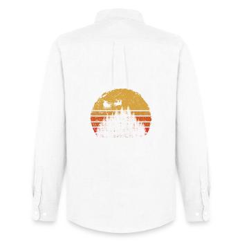 Desert Sunset Camel Silhouette - Men's Oxford Shirt by Stanley/Stella - white - Back - AI Model Male 185 dark (185cm)