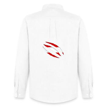 Austria claws cracks flag torn open - Men's Oxford Shirt by Stanley/Stella - white - Back - AI Model Male 185 dark (185cm)