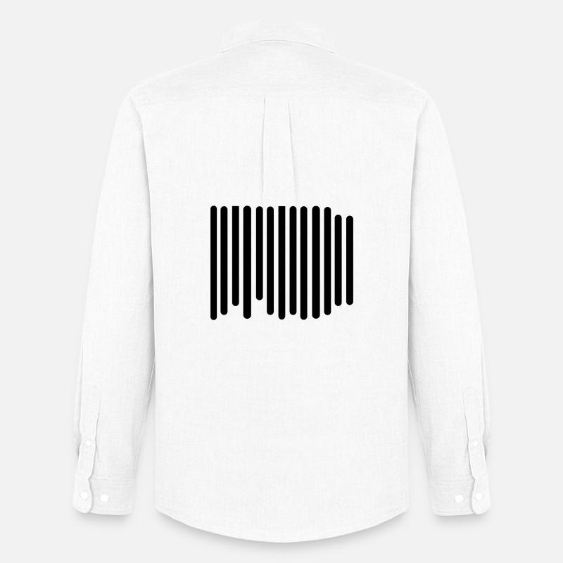 Barcode - Männer Oxford Hemd von Stanley/Stella - Weiß
