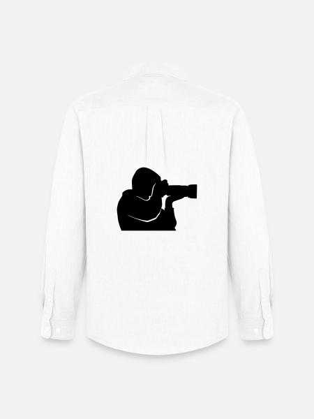 Fotograf - Paparazzi - Logo - Männer Oxford Hemd von Stanley/Stella - Weiß