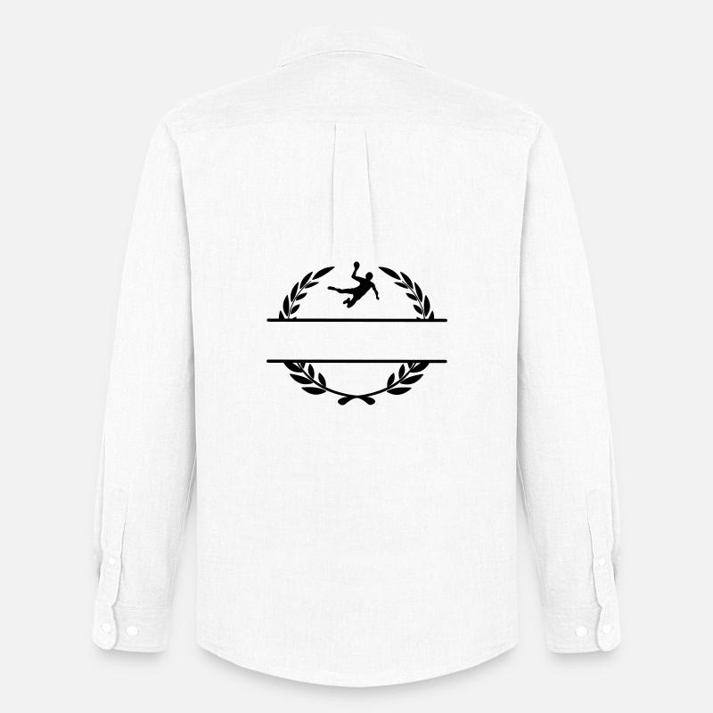 Handballer-Monogramm im Lorbeerkranz - Männer Oxford Hemd von Stanley/Stella - Weiß