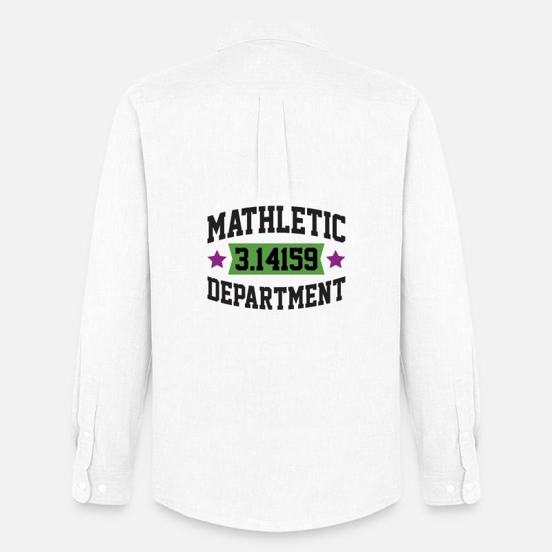 Mathletic Abteilung - Männer Oxford Hemd von Stanley/Stella - Weiß