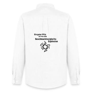 Tastelessness explosion - Men's Oxford Shirt by Stanley/Stella - white - Back - AI Model Male 185 dark (185cm)