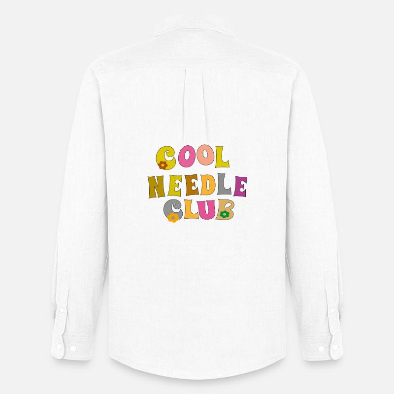 Cool Needle Club - Männer Oxford Hemd von Stanley/Stella - Weiß