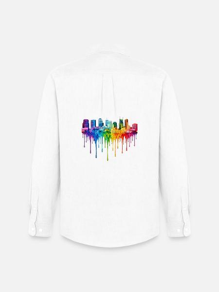 Nashville Tennessee Dripping Art - Men's Oxford Shirt by Stanley/Stella - white