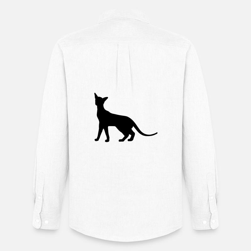 Siam Katze - Männer Oxford Hemd von Stanley/Stella - Weiß