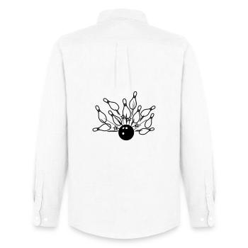 Bowling strike - Men's Oxford Shirt by Stanley/Stella - white - Back - AI Model Male 185 dark (185cm)