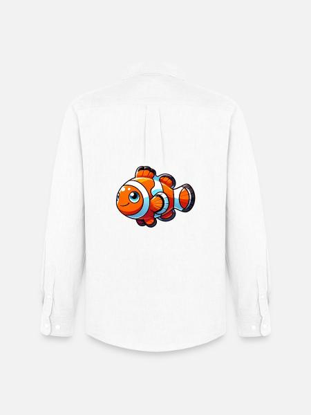 Clownfisch - Männer Oxford Hemd von Stanley/Stella - Weiß
