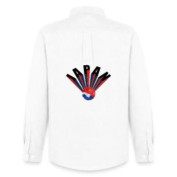 JAPAN - Men's Oxford Shirt by Stanley/Stella - white - Back - AI Model Male 185 dark (185cm)