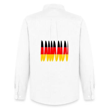 Deutschland Flagge - Männer Oxford Hemd von Stanley/Stella - Weiß - Hinten - AI Model Male 185 dark (185cm)