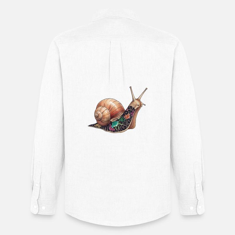 Yakuza Snail – Die langsame Tinte - Männer Oxford Hemd von Stanley/Stella - Weiß