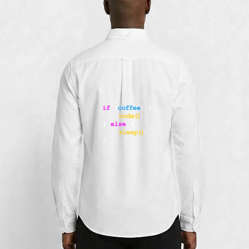 No Coffee No Code Programmer Computer Scientist Men's Oxford Shirt by Stanley/Stella