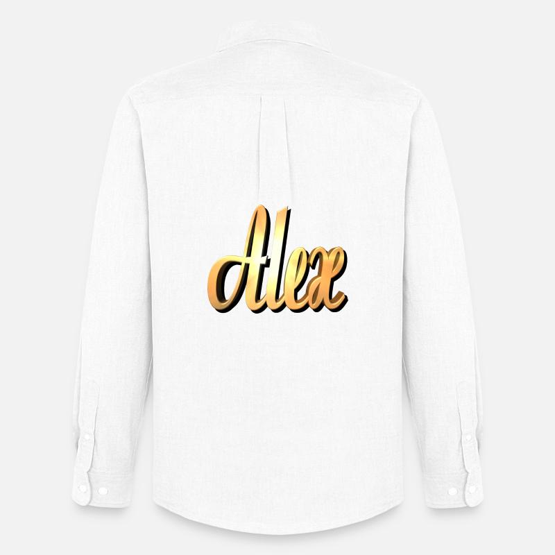 alex2 - Männer Oxford Hemd von Stanley/Stella - Weiß