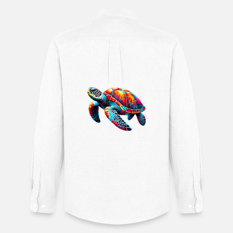 Schildkröte - Männer Oxford Hemd von Stanley/Stella - Weiß