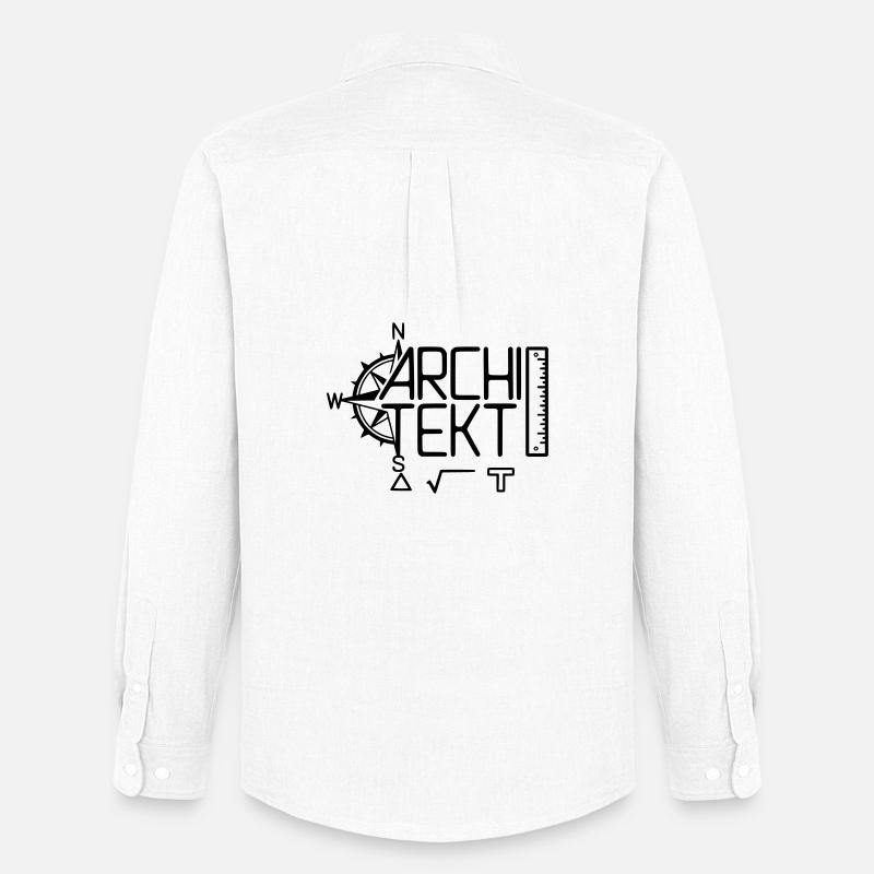 Architekt Design mit Zeichenwerkzeug - Männer Oxford Hemd von Stanley/Stella - Weiß