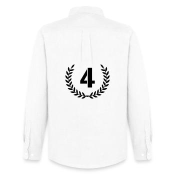 4 Wreath - Men's Oxford Shirt by Stanley/Stella - white - Back - AI Model Male 185 dark (185cm)