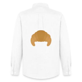 Croissant Pastry - Men's Oxford Shirt by Stanley/Stella - white - Back - AI Model Male 185 dark (185cm)