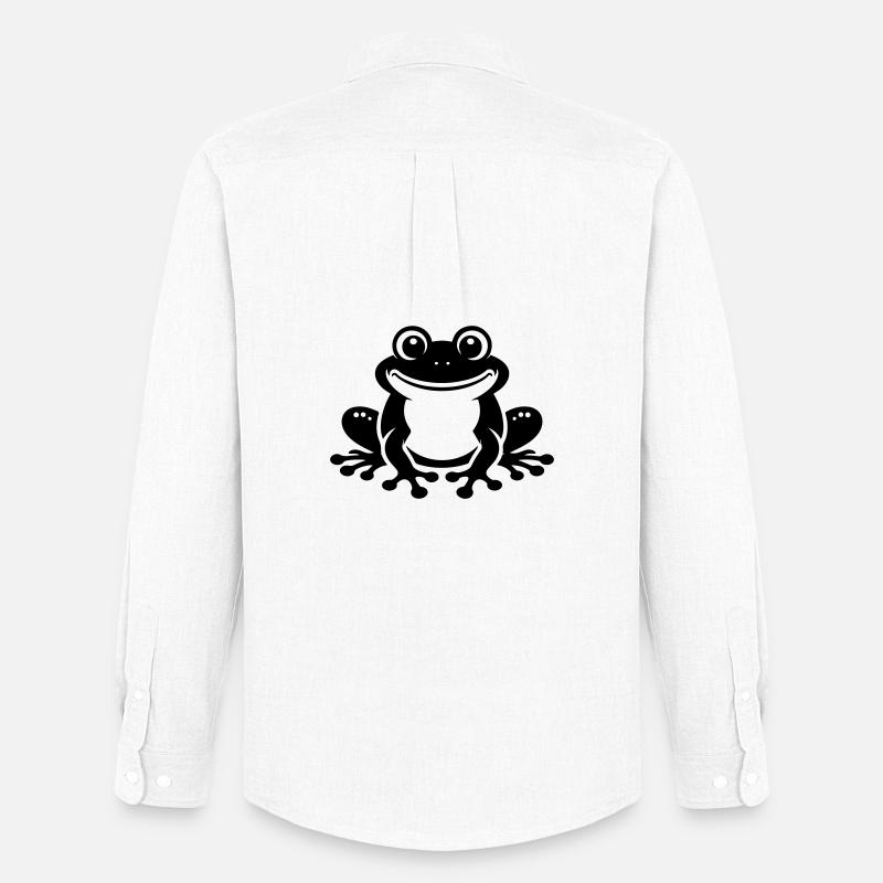 Toad Comic Frog - Men's Oxford Shirt by Stanley/Stella - white