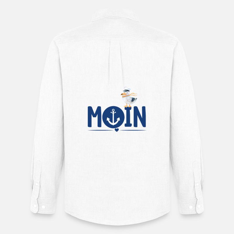 Moin Anker - Männer Oxford Hemd von Stanley/Stella - Weiß