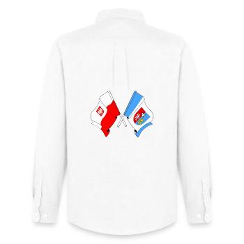 Drapeau Pologne, Subcarpatie franchie - Chemise Oxford homme Stanley/Stella - blanc - Dos - AI Model Male 185 dark (185cm)