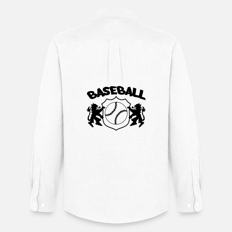 Baseball Logo - Männer Oxford Hemd von Stanley/Stella - Weiß
