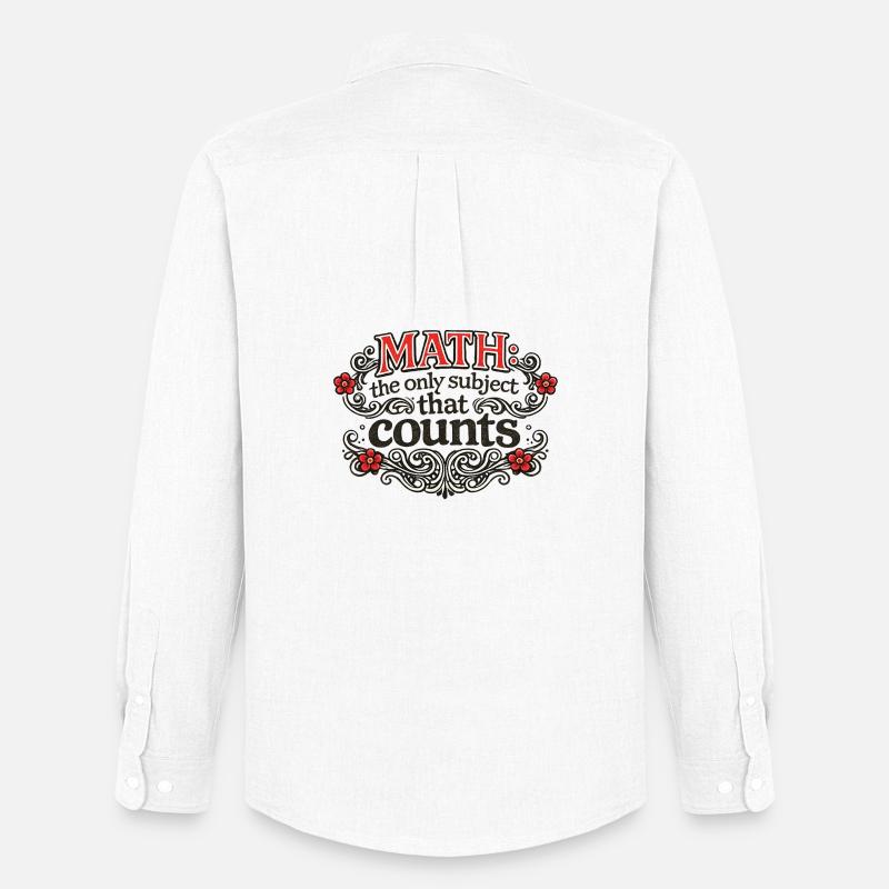 Math Counts: Ornate Quote Tee - Männer Oxford Hemd von Stanley/Stella - Weiß