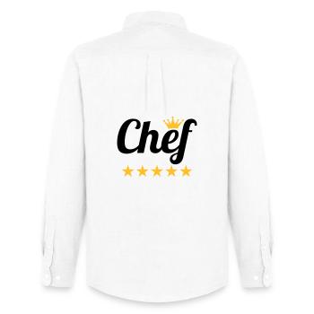 Chef - Men's Oxford Shirt by Stanley/Stella - white - Back - AI Model Male 185 dark (185cm)