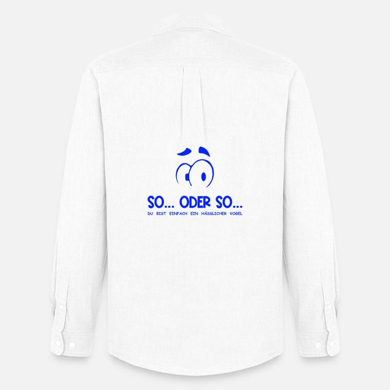 So...Oder So: Hässlicher Vogel - Blau - Männer Oxford Hemd von Stanley/Stella - Weiß