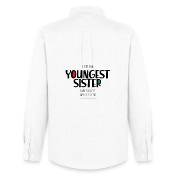 Youngest Sister - Men's Oxford Shirt by Stanley/Stella - white - Back - AI Model Male 185 dark (185cm)