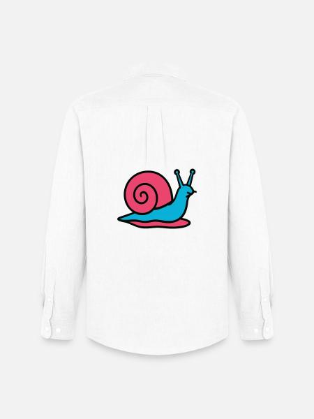 Snail Pop Art Gastropod Vegetable Garden - Men's Oxford Shirt by Stanley/Stella - white