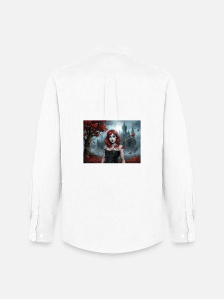 Redhead gothic woman in autumn magic - Men's Oxford Shirt by Stanley/Stella - white