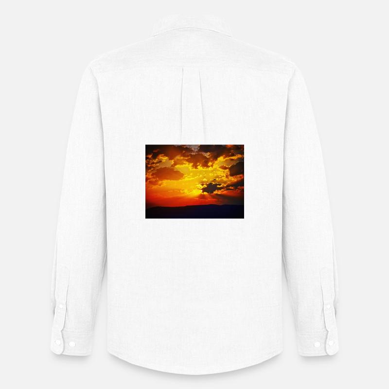 Sunset Fire Rays - Men's Oxford Shirt by Stanley/Stella - white