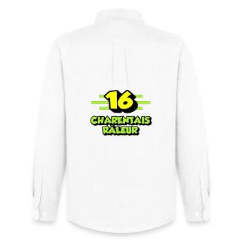 Complaining Charentais - Men's Oxford Shirt by Stanley/Stella - white - Back - AI Model Male 185 dark (185cm)