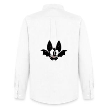Fledermaus - Männer Oxford Hemd von Stanley/Stella - Weiß - Hinten - AI Model Male 185 dark (185cm)