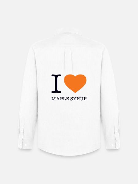 I LOVE MAPLE SYRUP Ahornsirup - Men's Oxford Shirt by Stanley/Stella - white