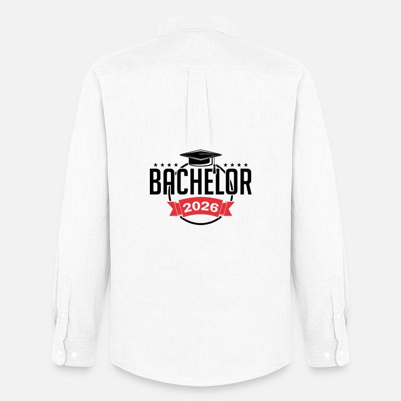 Bachelor 2026 Abschluss Promotion Sponsion - Männer Oxford Hemd von Stanley/Stella - Weiß