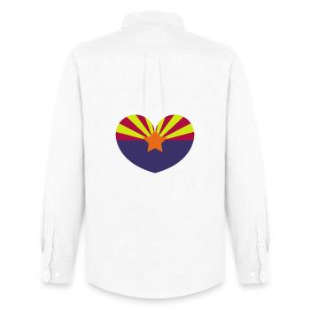 Arizona heart flag - Men's Oxford Shirt by Stanley/Stella - white - Back - AI Model Male 185 dark (185cm)