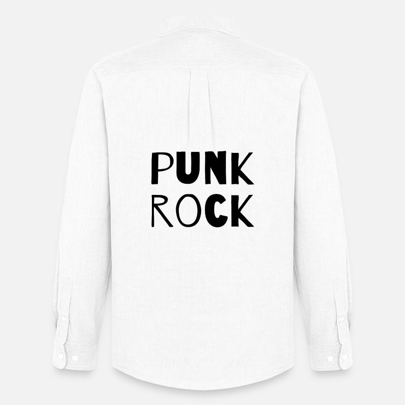 Design del logo della musica punk rock - Stanley/Stella Camicia Oxford uomo - bianco