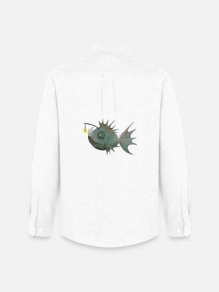 Anglerfisch - Männer Oxford Hemd von Stanley/Stella - Weiß