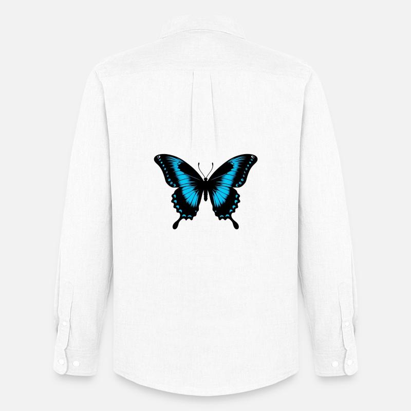Schmetterling - Männer Oxford Hemd von Stanley/Stella - Weiß