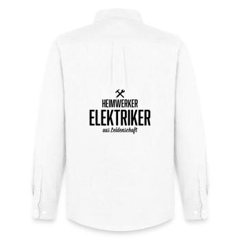 Heimwerker Elektriker - Männer Oxford Hemd von Stanley/Stella - Weiß - Hinten - AI Model Male 185 dark (185cm)