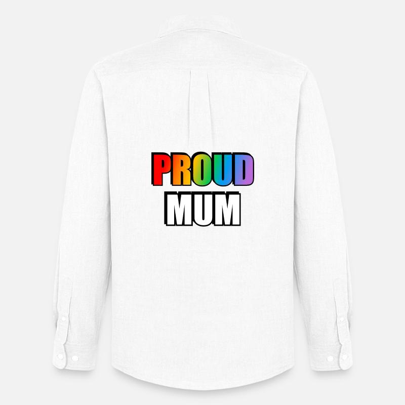 Regenbogen Stolz Mutter Schwul Verbündeter - Männer Oxford Hemd von Stanley/Stella - Weiß