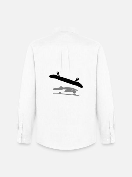 Skateboard - Chemise Oxford homme Stanley/Stella - blanc