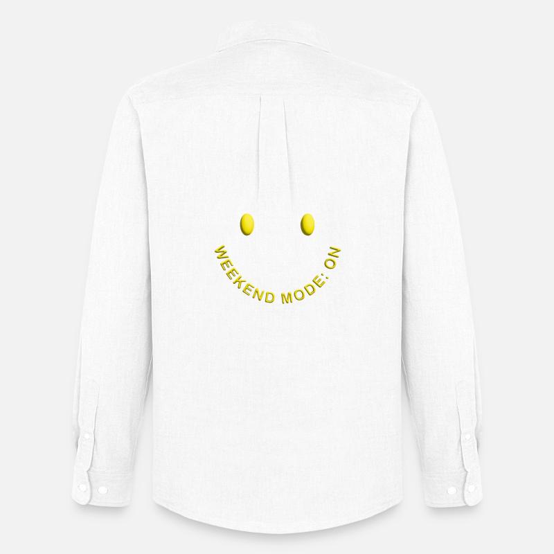 Weekend Mode ON Gute Laune Smile - Männer Oxford Hemd von Stanley/Stella - Weiß