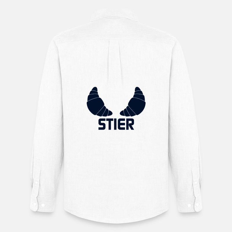 Sternzeichen Stier Croissants - Männer Oxford Hemd von Stanley/Stella - Weiß