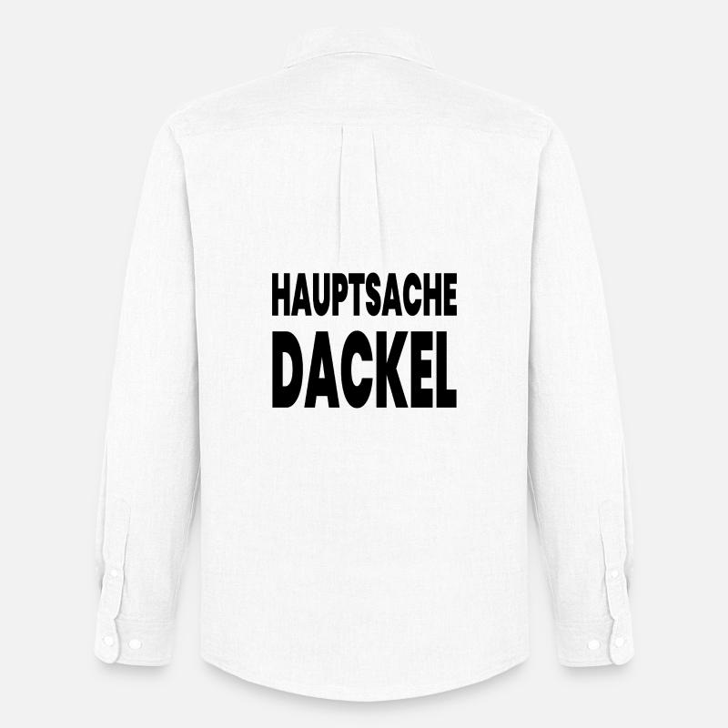 Dackel - Männer Oxford Hemd von Stanley/Stella - Weiß