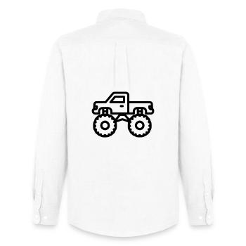 monster truck - Chemise Oxford homme Stanley/Stella - blanc - Dos - AI Model Male 185 dark (185cm)