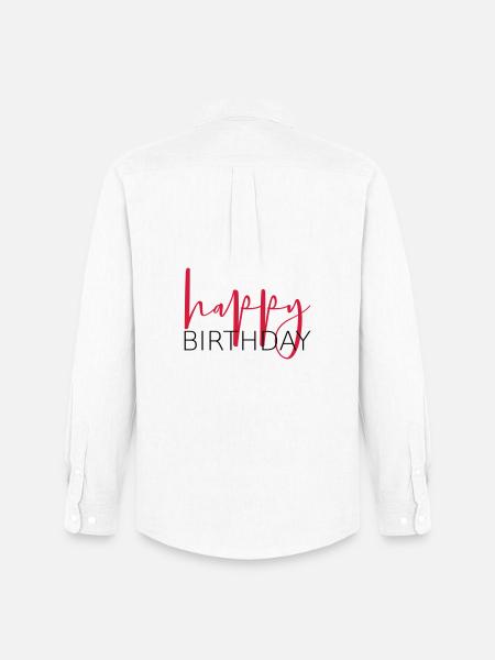 happy birthday congratulation gift idea - Men's Oxford Shirt by Stanley/Stella - white